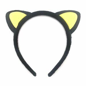 Women Girl Teen Kids Cute Handmade Cat Ear Headband Halloween Party - Yellow -B
